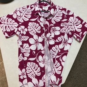 Tunevuse "Hawaiian" shirt, Medium, with fern and flowers
